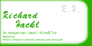 richard hackl business card